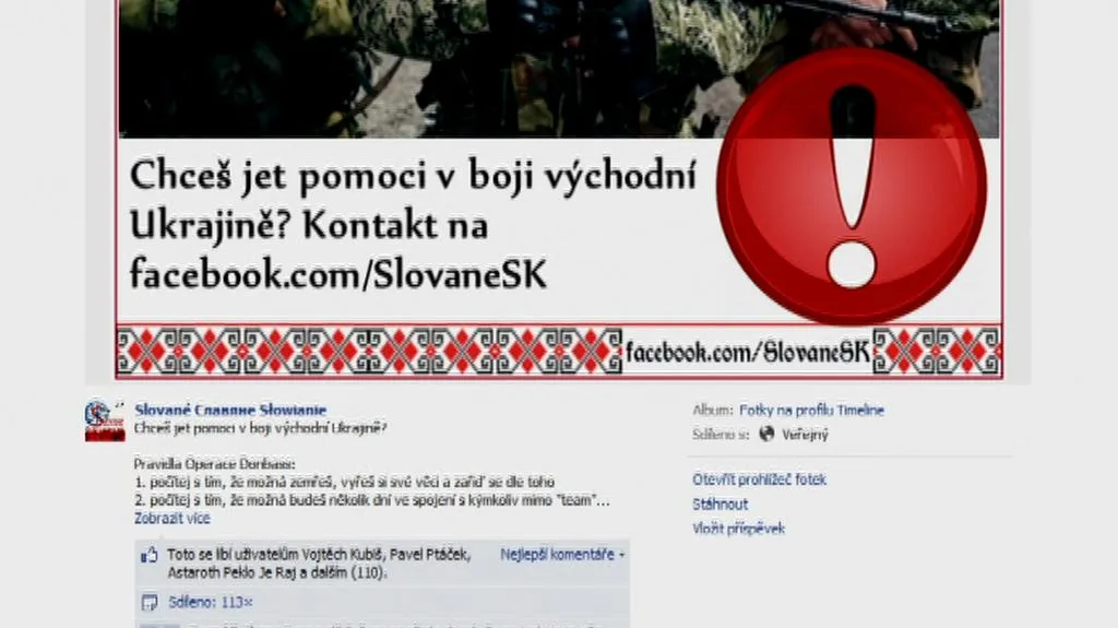 Nábor českých lidí na pomoc východní Ukrajině