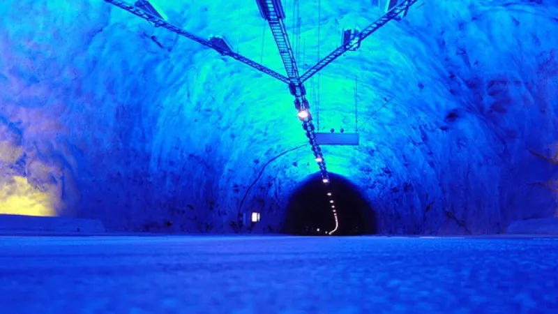 Laerdalský tunel v Norsku