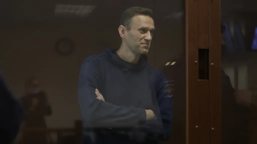 Alexej Navalnyj u soudu v Moskvě