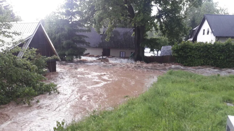 Záplavy na Pardubicku