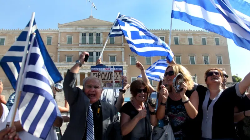 Protesty v Aténách