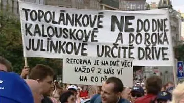 Demonstrace proti reformě veřejných financí z roku 2003
