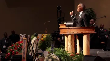 Reverend Al Sharpton při svém projevu