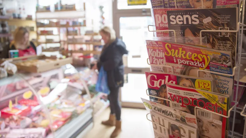 Polský obchod ve městě Greys na jihu Británie