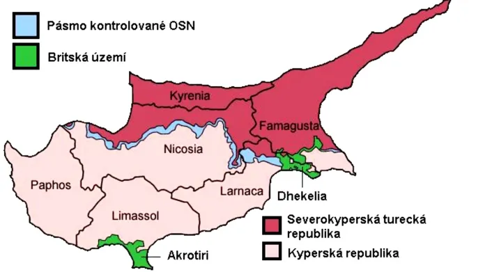 Mapa Kypru