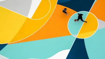 Třetí místo v kategorii Téma roku 2018: Splash of Colors. Basketbalové hřiště v italské Alexandrii navržené umělcem s pseudonymem GUE