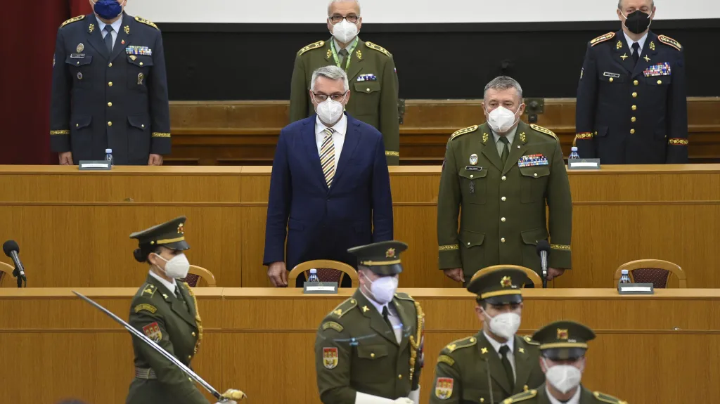 Lubomír Metnar a Aleš Opata na velitelském shromáždění armády
