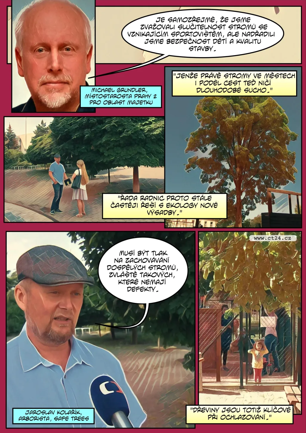 Komiks: Petice proti kácení stromů v Praze