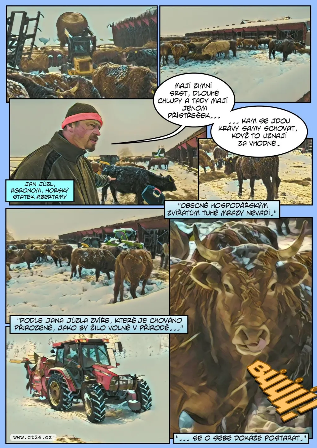Farmáři chrání zvířata před mrazy