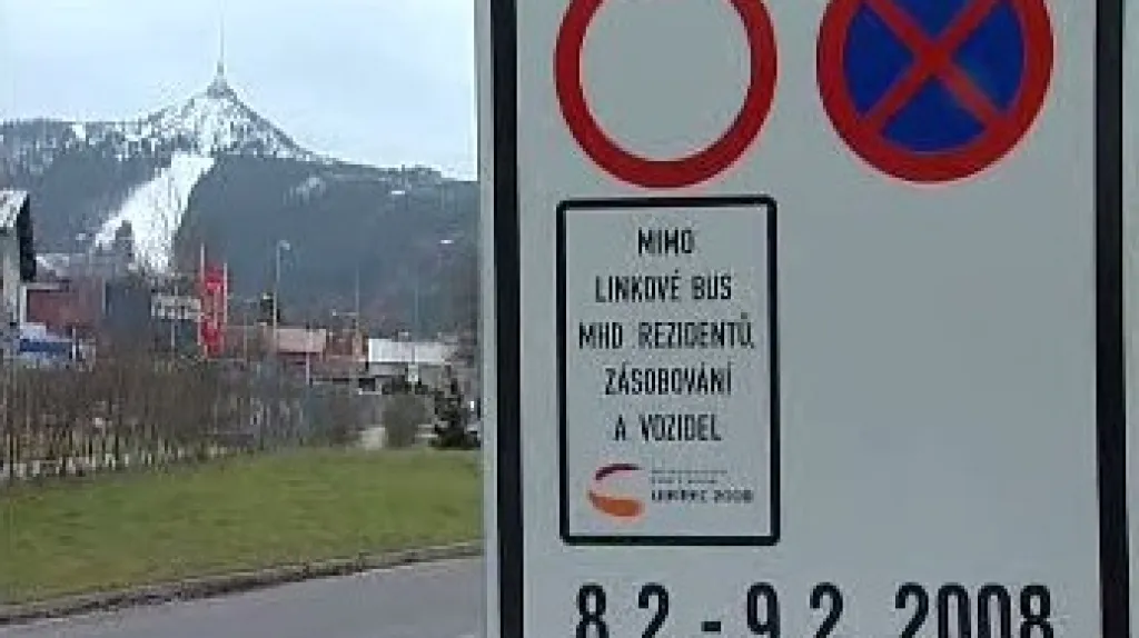 Dočasná uzavírka pod Ještědem