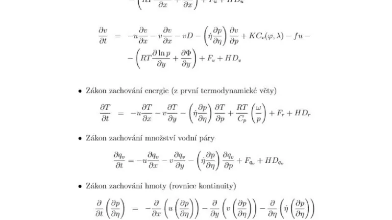 Základní meteorologické rovnice