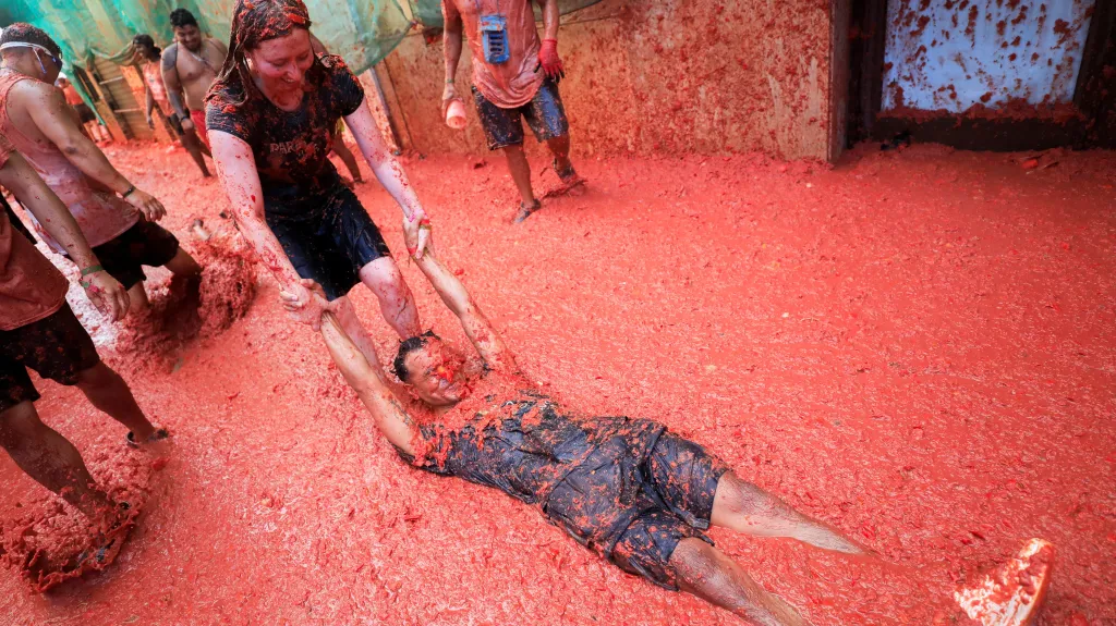 Rajčatový festival ve Španělsku