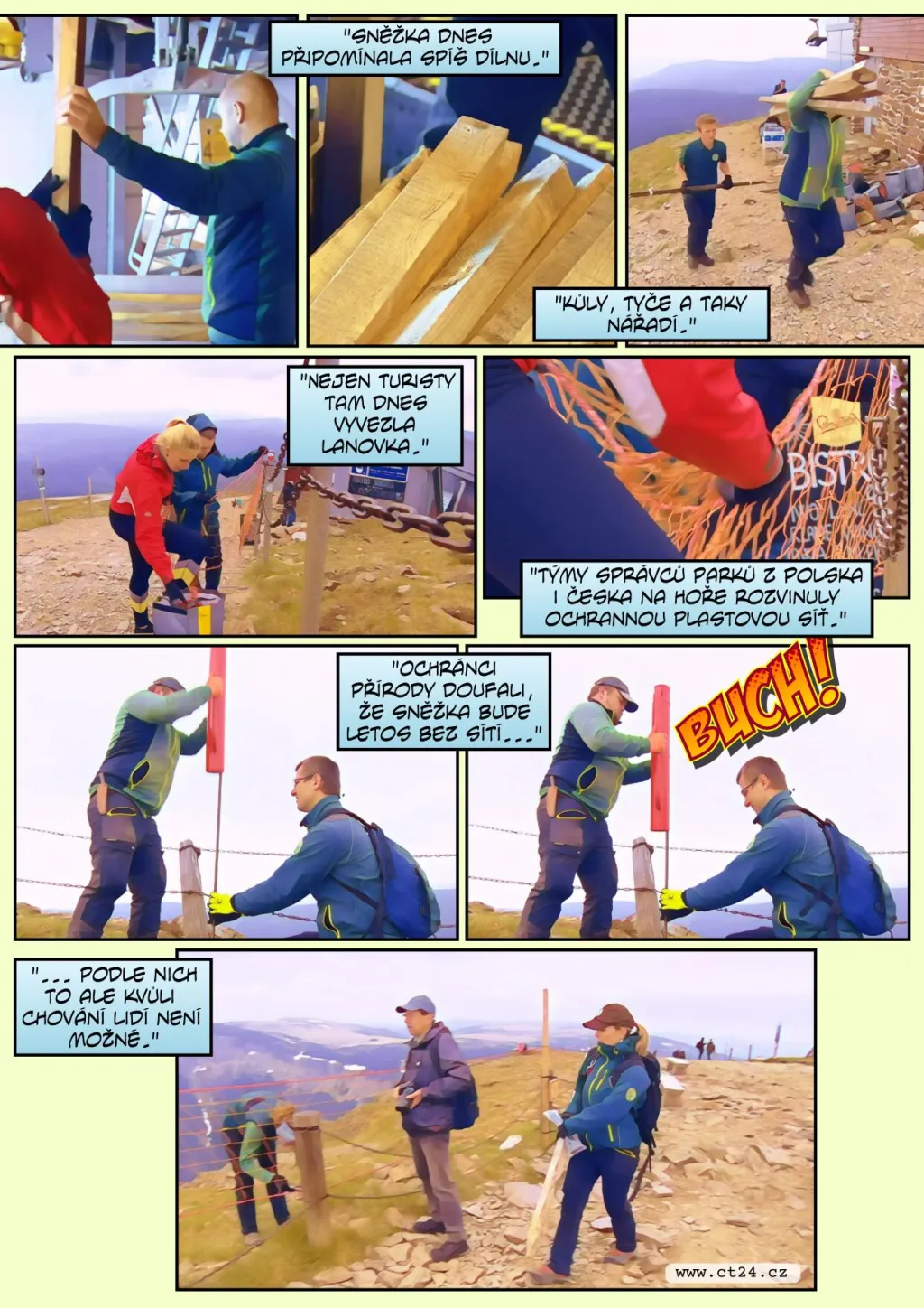 Sněžku obepnula síť. Horskou přírodu má chránit před turisty