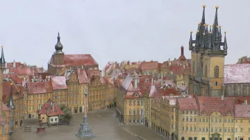 Langweilův 3D papírový model Prahy