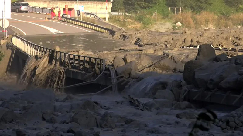 Skalní sesuv ve Švýcarsku