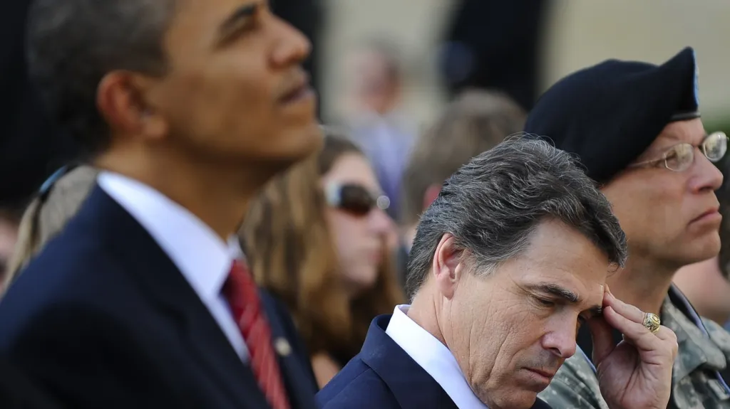 Barack Obama a Rick Perry