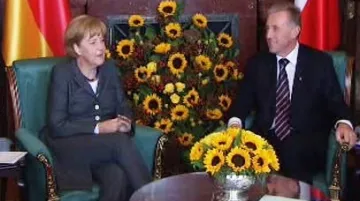 Angela Merkelová a Mirek Topolánek