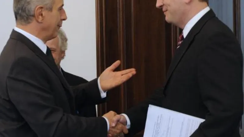 Stanislaw Tillich a Petr Nečas