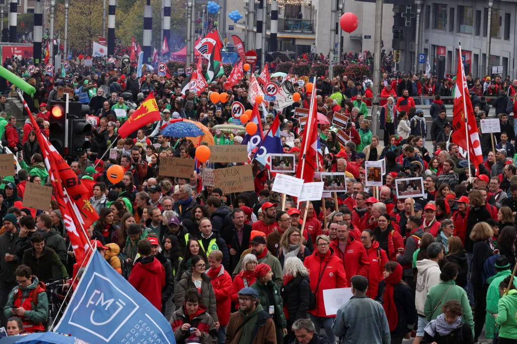 Celostátní stávka v Belgii