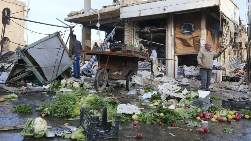 Syrská Rakká po bombardování