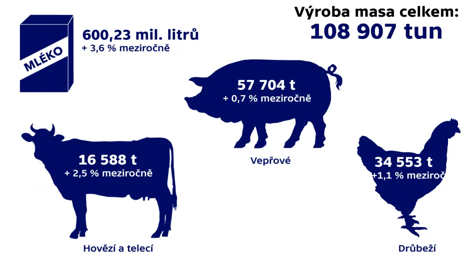 Výroba masa a mléka