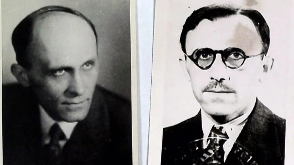 Václav Knotek a jeho podoba v utajení (vpravo)