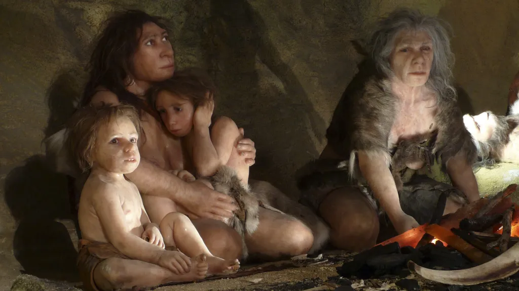 Představa o podobě neandertálské rodiny