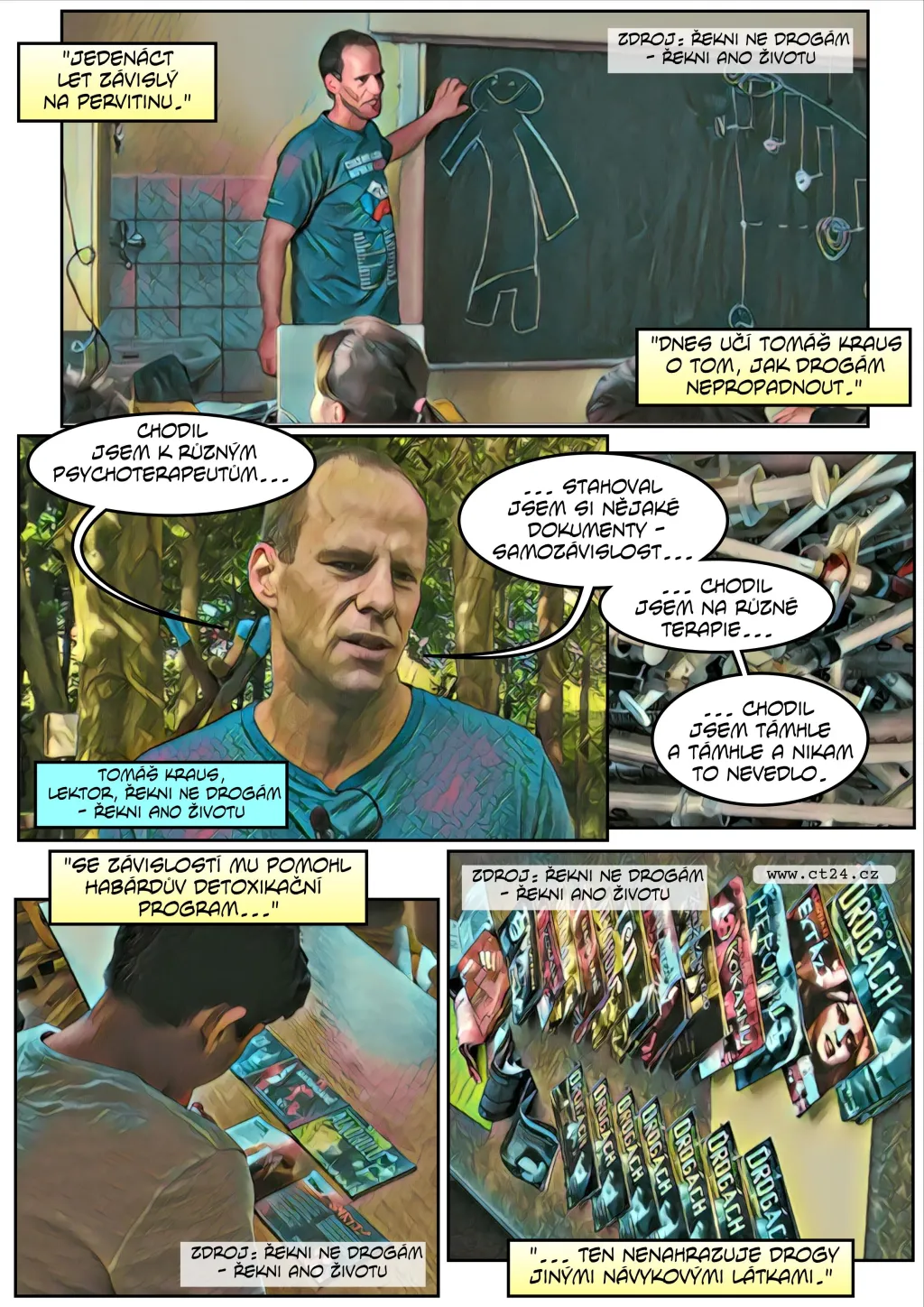 Komiks: Cyklo-běh za Českou republiku bez drogy