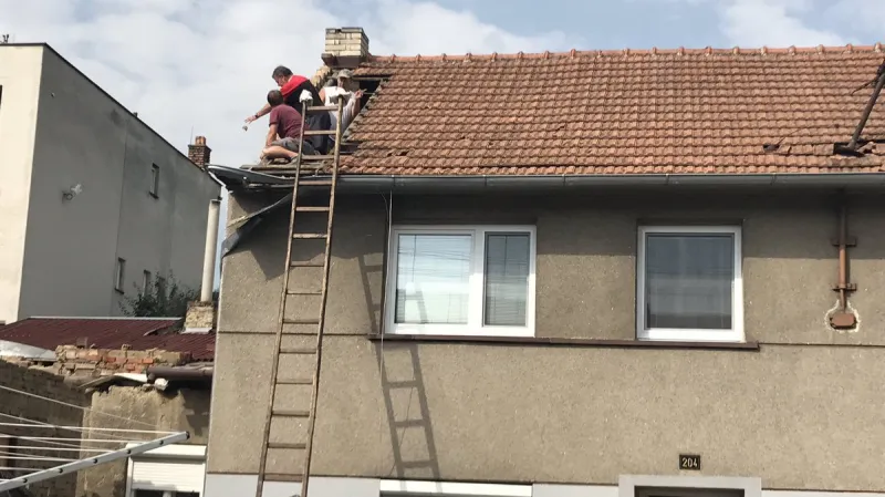 Následky bouřky v Morkovicích