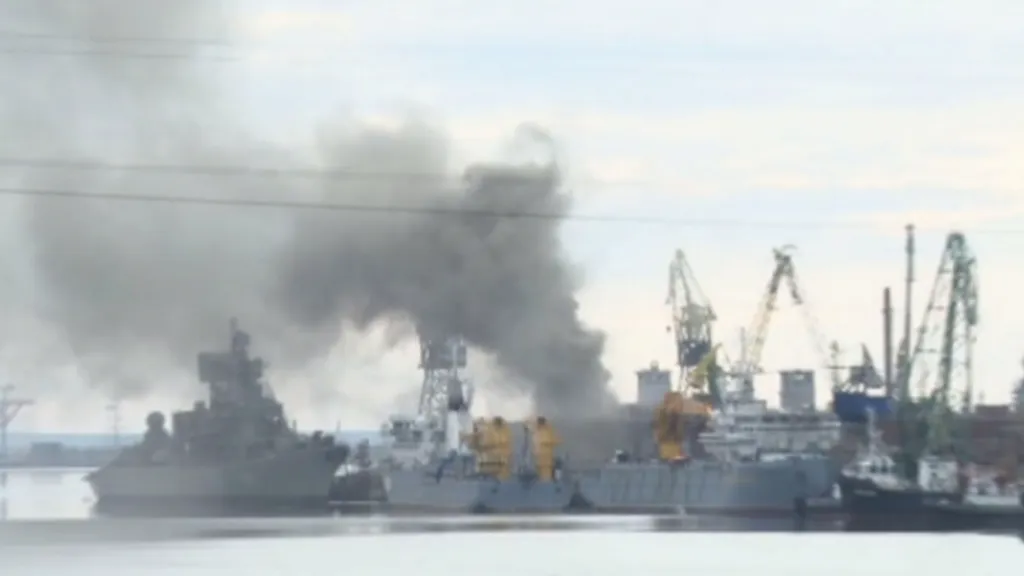 Požár ponorky v ruském přístavu Severodvinsk