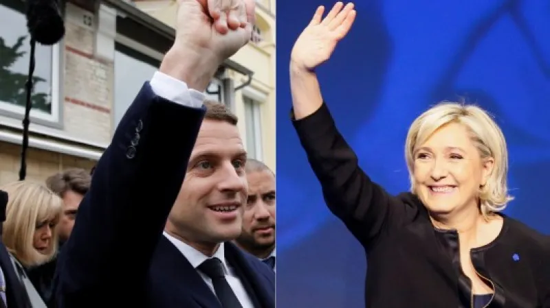 Emmanuel Macron a Marine Le Penová