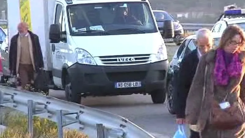 Zablokovaný příjezd na letiště v Marseille