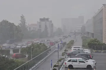 Po vedru dorazily do Česka silné bouřky, v Praze spadlý strom vážně zranil muže