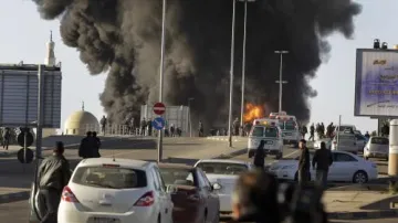 Výbuch cisterny v Tripolisu