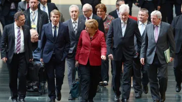 Zástupci CDU/CSU před jednáním o velké koalici