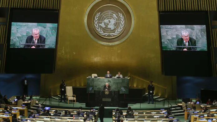Projev Miloše Zemana na půdě OSN