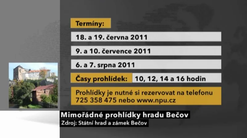 Prohlídky Bečova