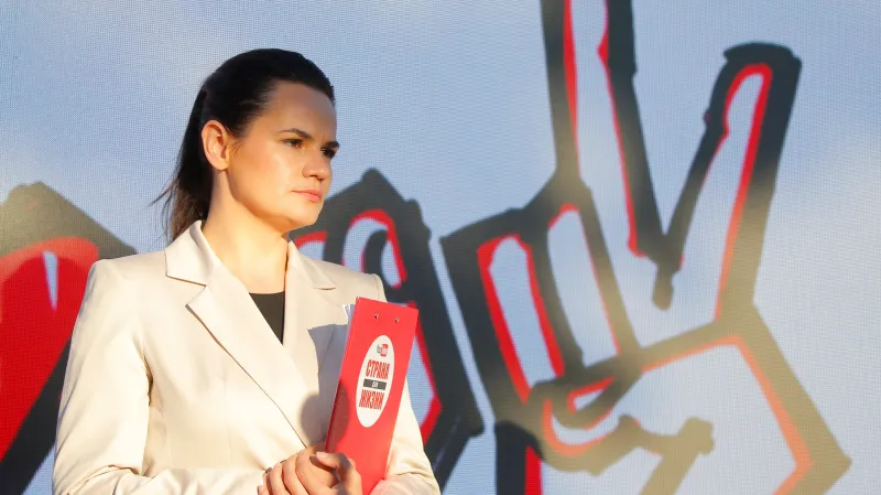 Kandidátka na běloruskou prezidentku Svjatlana Cichanouská