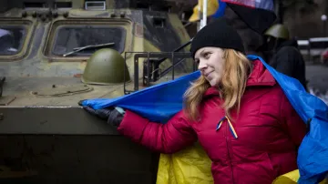 Ukrajinská demonstrantka