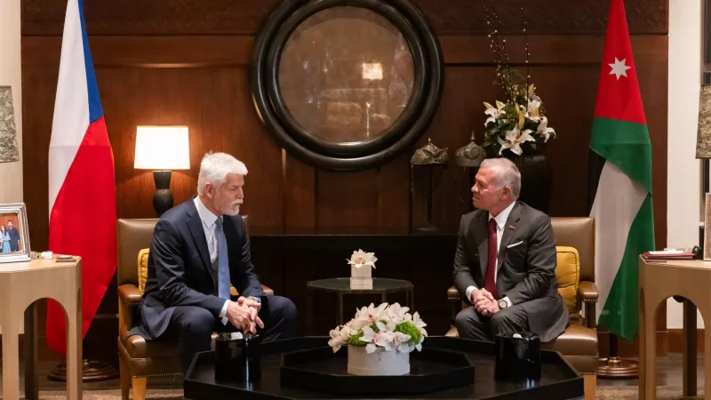 Prezident Petr Pavel s králem Abdalláhem II.