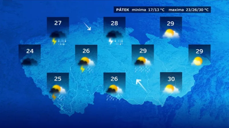 Předpověď počasí na pátek 23. 5.
