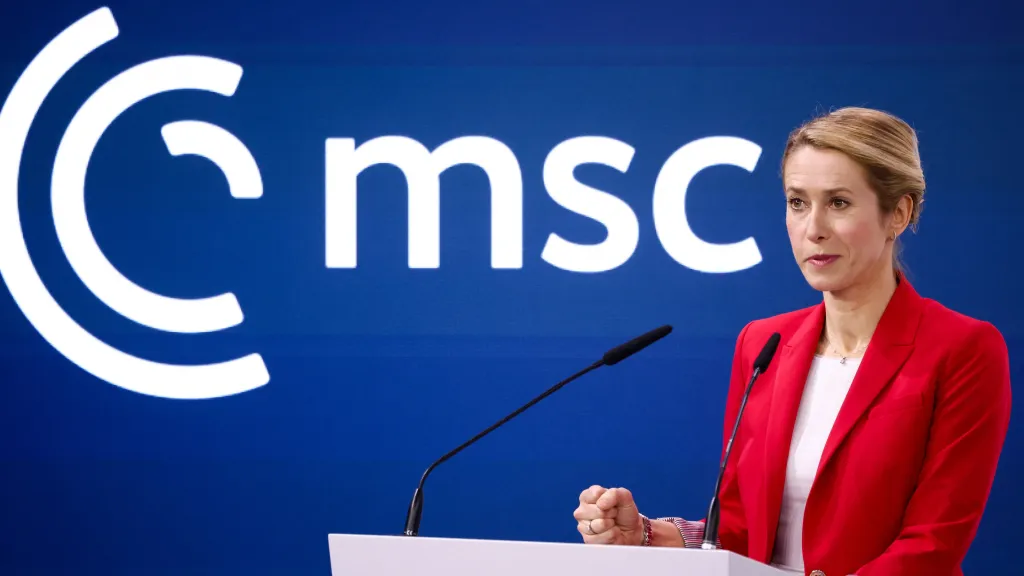 Šéfka unijní diplomacie Kaja Kallasová na Mnichovské bezpečnostní konferenci