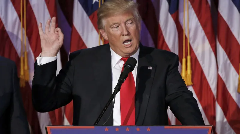 Nový americký prezident ve svém prvním děkovném projevu