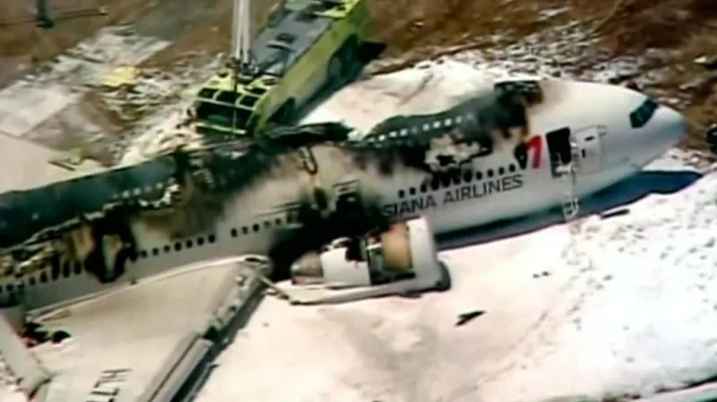 Havarovaný Boeing 777