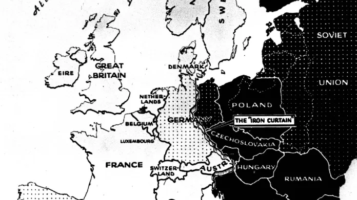 Mapa zemí (ne)účastnících se Marshallova plánu. Německo je označeno jako země, která nebyla pozvána, budoucí Západní Německo se ale plánu účastnilo (Německo bylo pod okupační správou Spojenců)