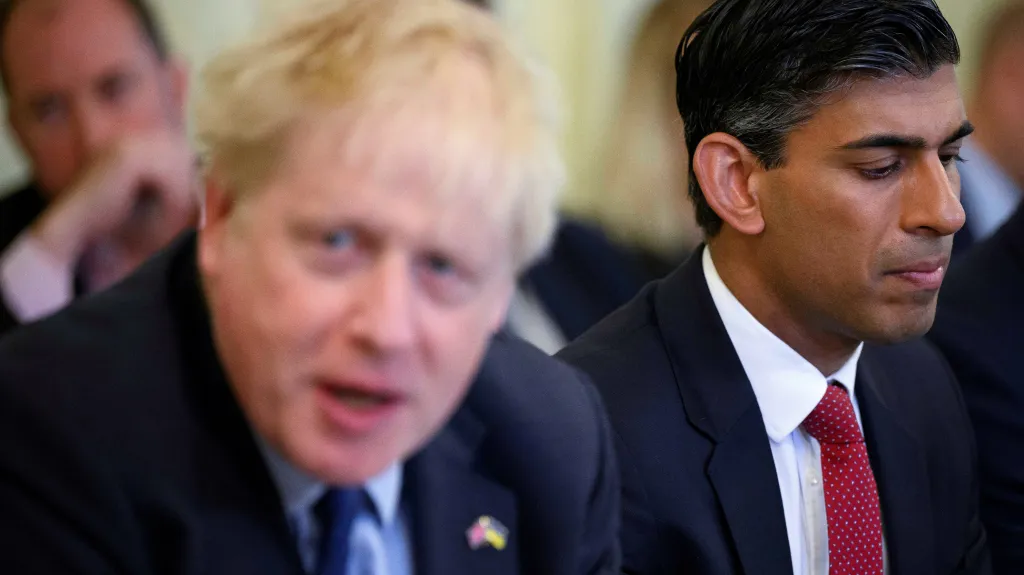 Boris Johnson a Rishi Sunak