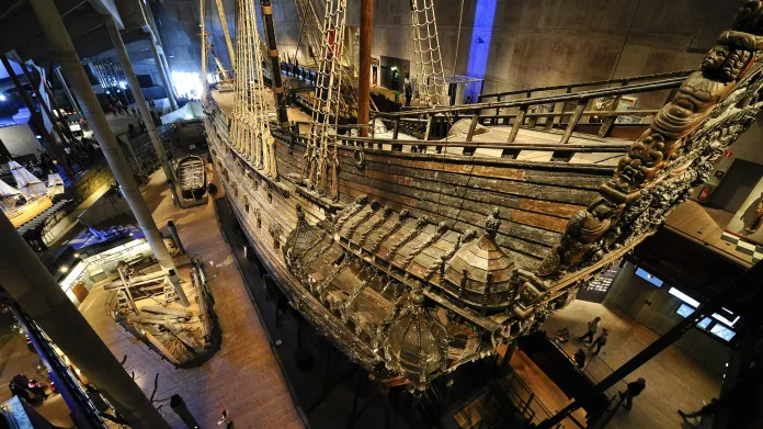 Vrak lodi Vasa ve stockholmském muzeu