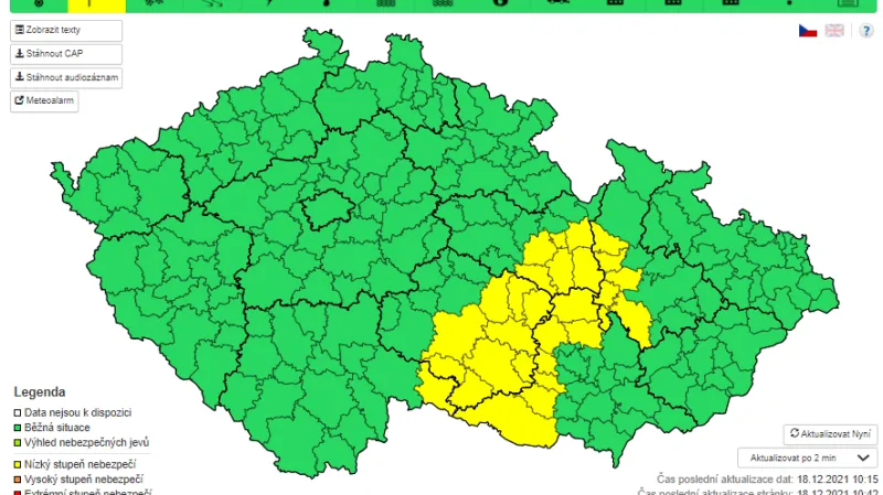 Výstraha ČHMÚ před silným větrem