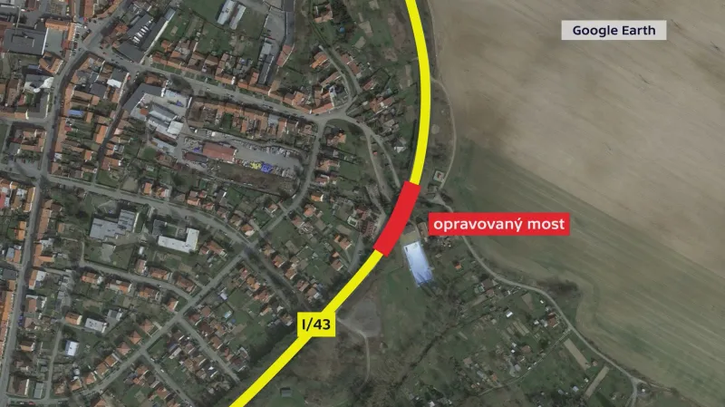 Opravovaný most u Černé Hory