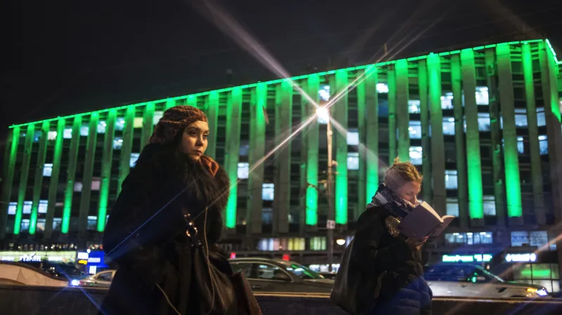 Budova ruského deníku Izvestija v Moskvě